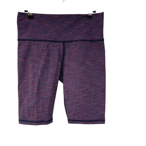 Lululemon Diamond Jacquard Space Dye Naval Blue Jewelled Magenta Biker Shorts 6 - Picture 2 of 5
